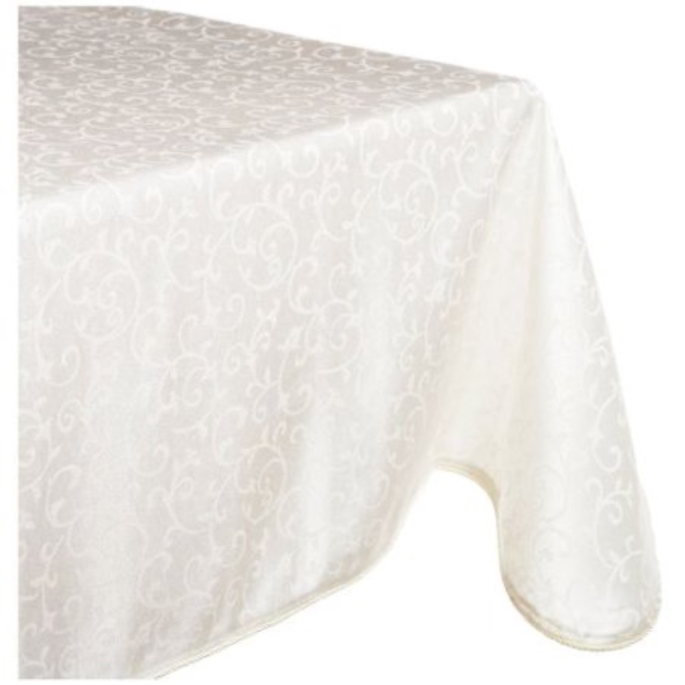 Lenox Opal Innocence Oblong Tablecloth – Ivory – NWT